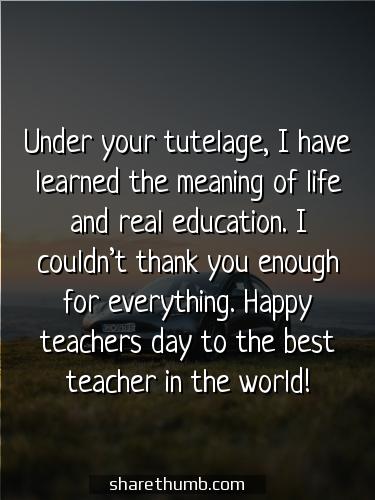 happy teachers day card thought